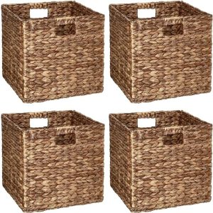 Rectangle Storage Container Organizer Baskets with Built-in Handles